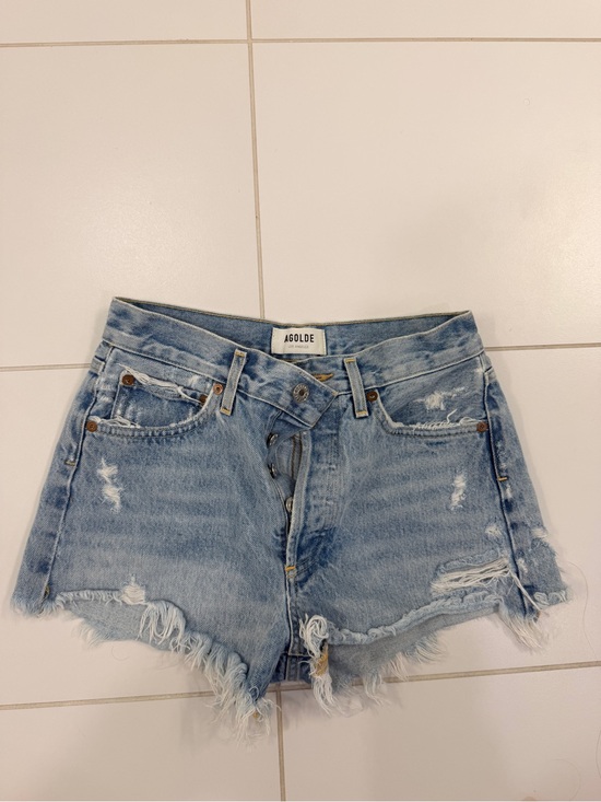 Agolde Pants - Agolde Parker Distressed Denim Cutoff Shorts